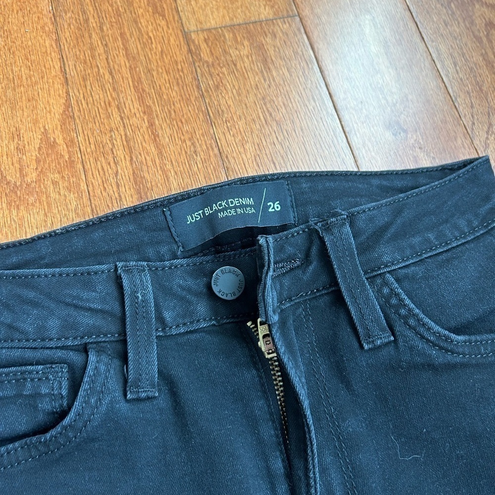 Just Black Denim women’s black mid-rise skinny jeans - Picture 2 of 5